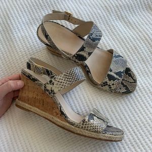 Cole Haan Snakeskin Wedges